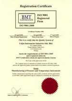 Certificate of Quality System